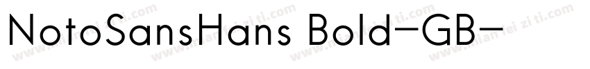 NotoSansHans Bold-GB字体转换